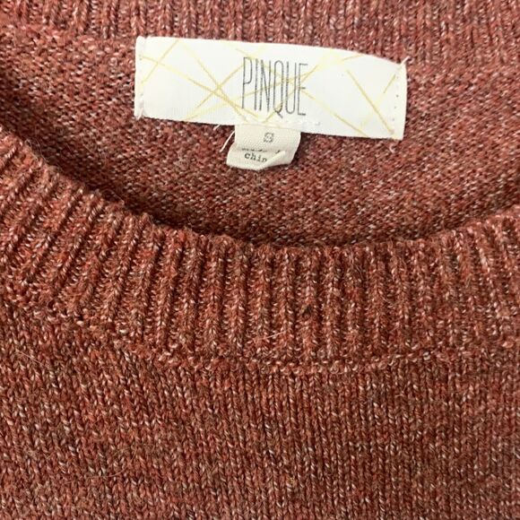 Pinque Long Sleeve Sweater Fall Block Colors Women S Rolled Hems - Picture 6 of 11